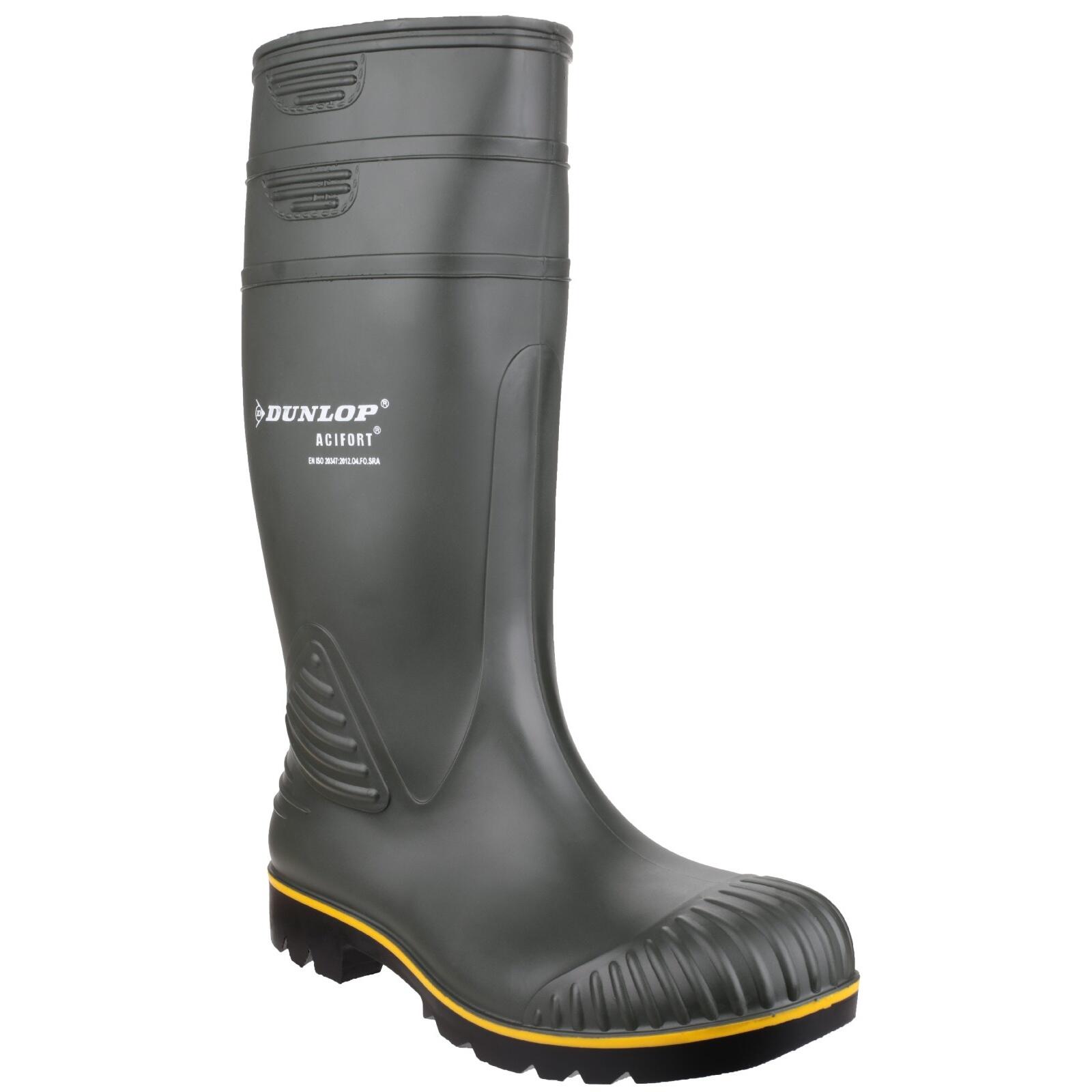 DUNLOP Acifort Heavy Duty Mens Non Safety Wellington Boots (Green)