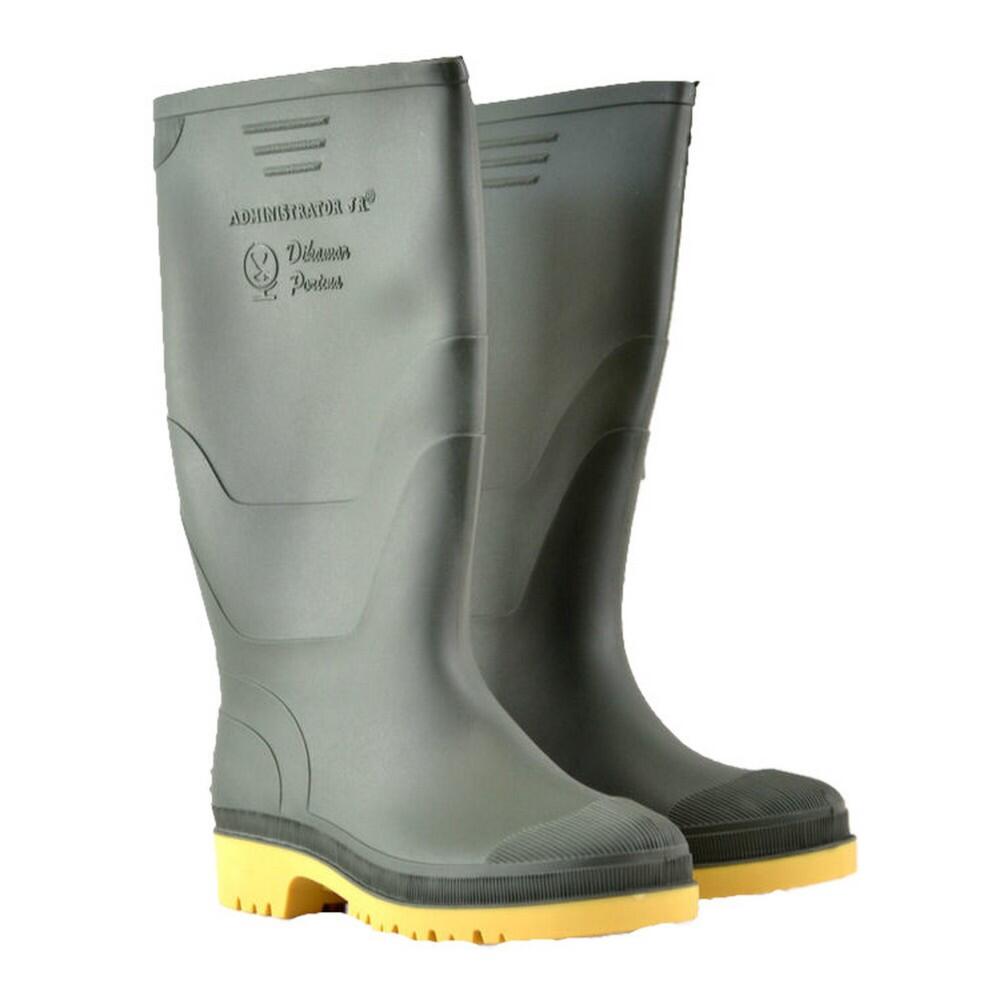 Administrator Wellington / Mens Boots / Plain Rubber Wellingtons (Green) 1/3