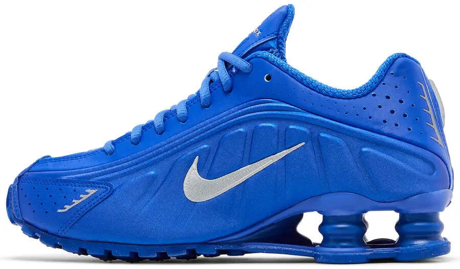 Nike Shox R4 Racer Blue Metallic Silver Damen 2/5