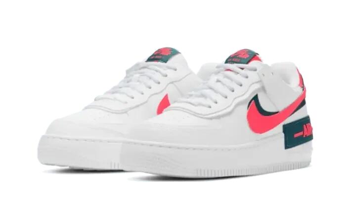 Nike Air Force 1 Shadow White Dark Teal Solar Red (W) 2/2