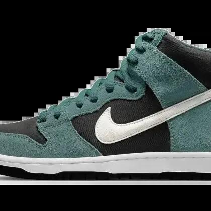 Skate Shoes - High-top suede - SB Dunk High - Green/Black/White