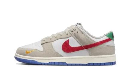 Zapatillas - Dunk Low bajas - Light Iron Ore/Blanco/Rojo/Azul