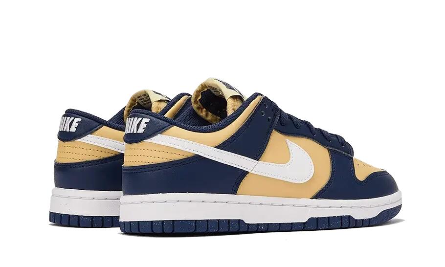 Nike Dunk Low Next Nature Midnight Navy Gold 3/4