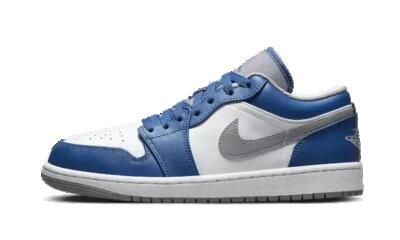 Schoenen - basketbal - unisex - air jordan 1 low true blue - leer, comfortabel.