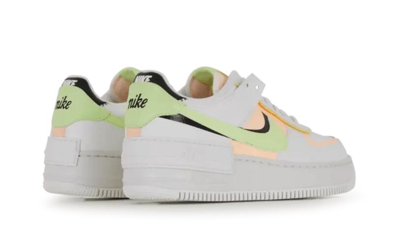 Nike Air Force 1 Shadow Summit White Barely Volt Crimson Tint (W) 3/4
