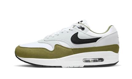Air Max 1 White Black Medium Olive - Taille : 49.5 EU