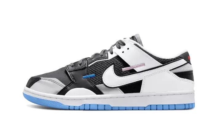 Nike Dunk Low Scrap Black Neutral Grey University Blue White 1/3