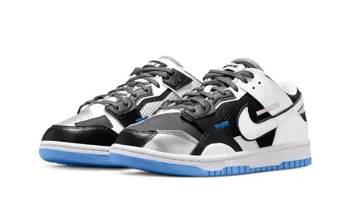 Nike Dunk Low Scrap Black Neutral Grey University Blue White 2/3