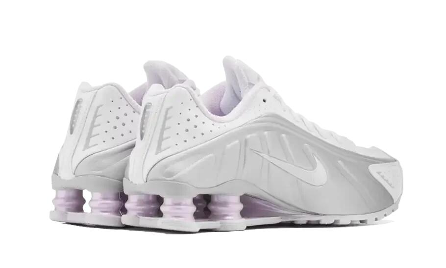 Nike Shox R4 White Metallic Platinum Barely Grape (W) 3/4
