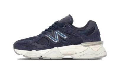 Schoenen - hardlopen - heren - 9060 - leer, abzorb/sbs demping - navy/wit/grijs