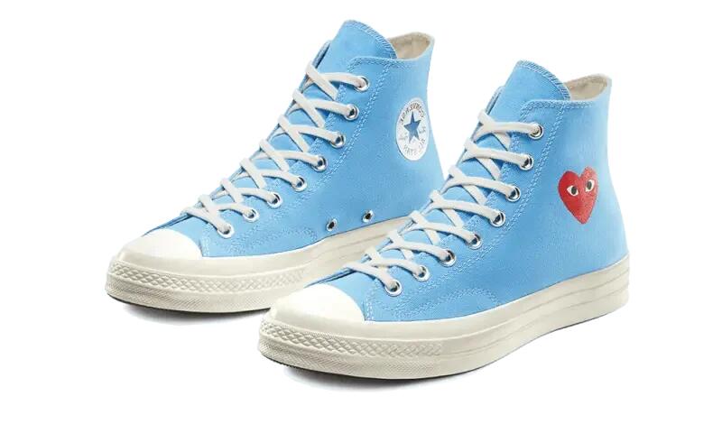 Converse Chuck Taylor All Star 70 Hi Comme des Garcons PLAY Bright Blue 2/3