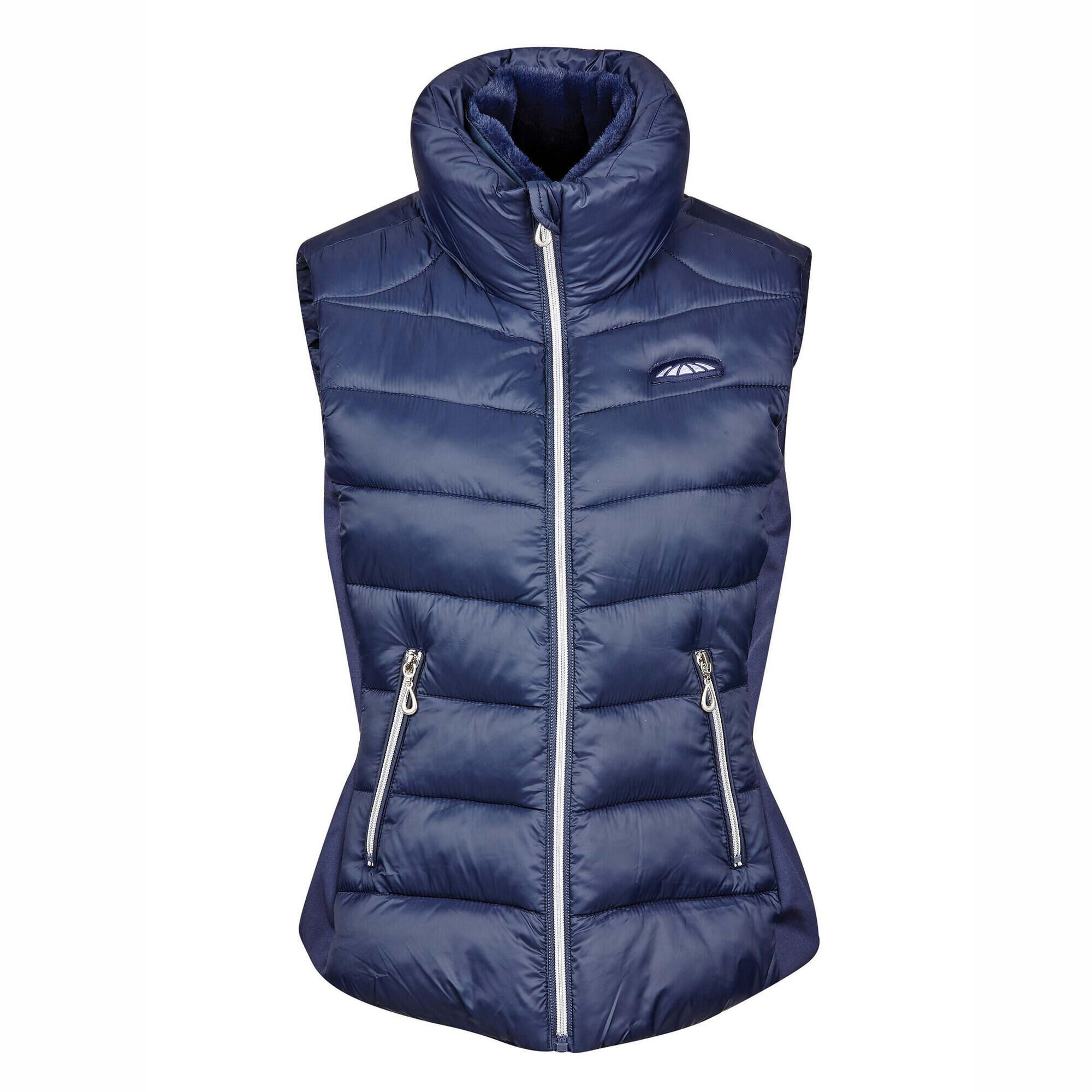 WEATHERBEETA Womens/Ladies Dion Puffer Vest (Navy)