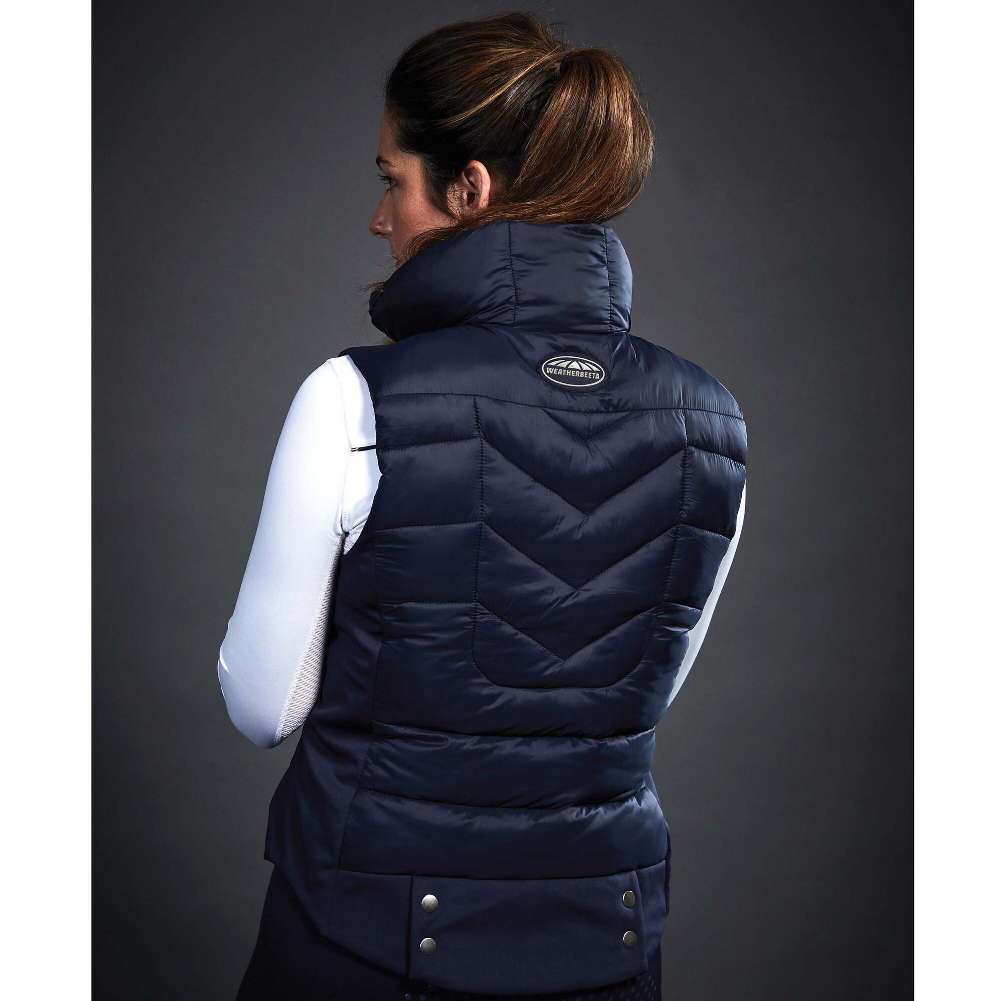 Womens/Ladies Dion Puffer Vest (Navy) 3/5