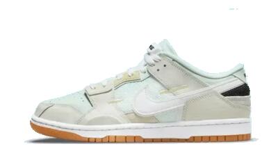 Schoenen - dunk low scrap - low-top - sail/white/seafoam