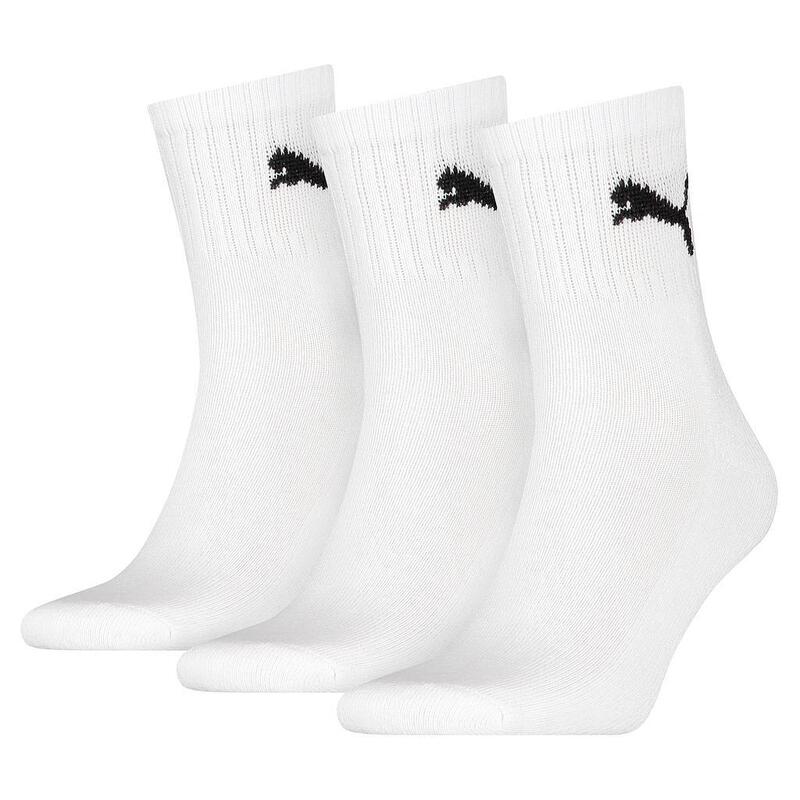 Unisex Socken, 3erPack Damen und Herren Weiß