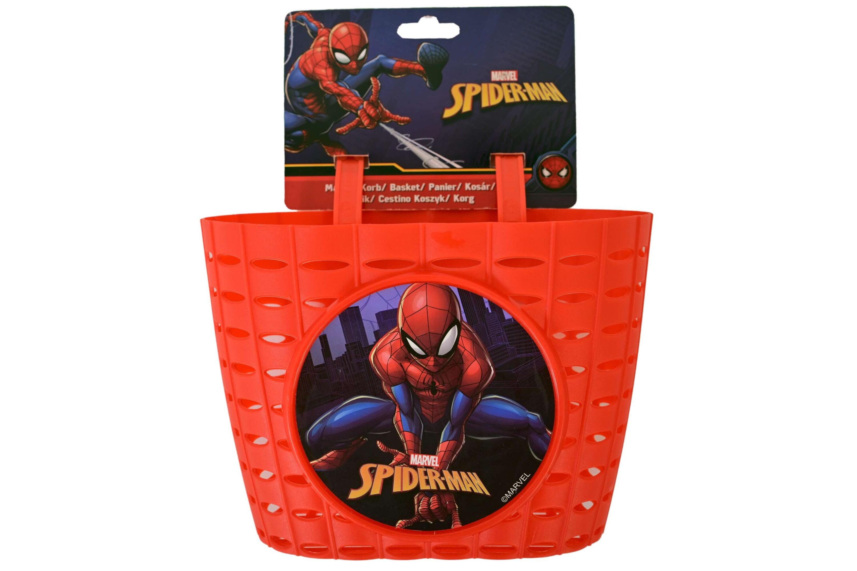 Spider-Man Kinder-Fahrradkorb, rot, Kunststoff 2/3