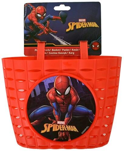 Panier vélo Spider-Man en plastique pour enfant, rouge