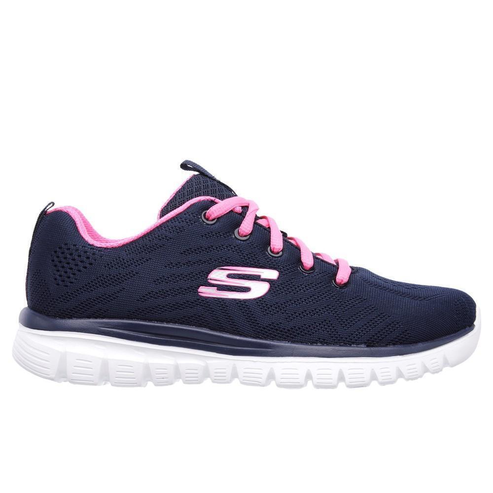 Womens/Ladies Graceful Get Connected Trainers (Navy/Pink) 3/5