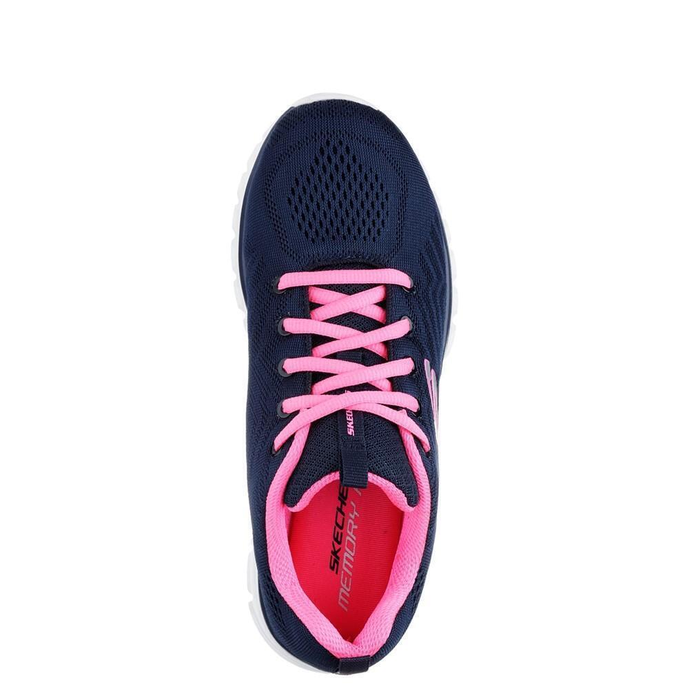 Womens/Ladies Graceful Get Connected Trainers (Navy/Pink) 4/5