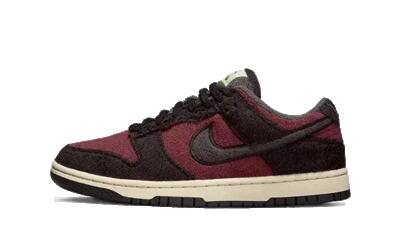Schoenen - heren - dunk low se - lage fleece - bordeaux/zwart