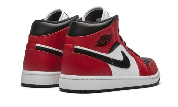 Air Jordan 1 Mid Chicago Black Toe 3/4