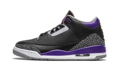 Scarpe - Walking - Uomo - Pelle - Air Jordan 3 - Nero/Court Purple