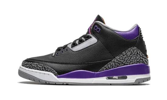 Scarpe - Walking - Uomo - Pelle - Air Jordan 3 - Nero/Court Purple