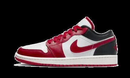 Schoenen - basketbal - unisex - air jordan 1 low - wit/rood/zwart