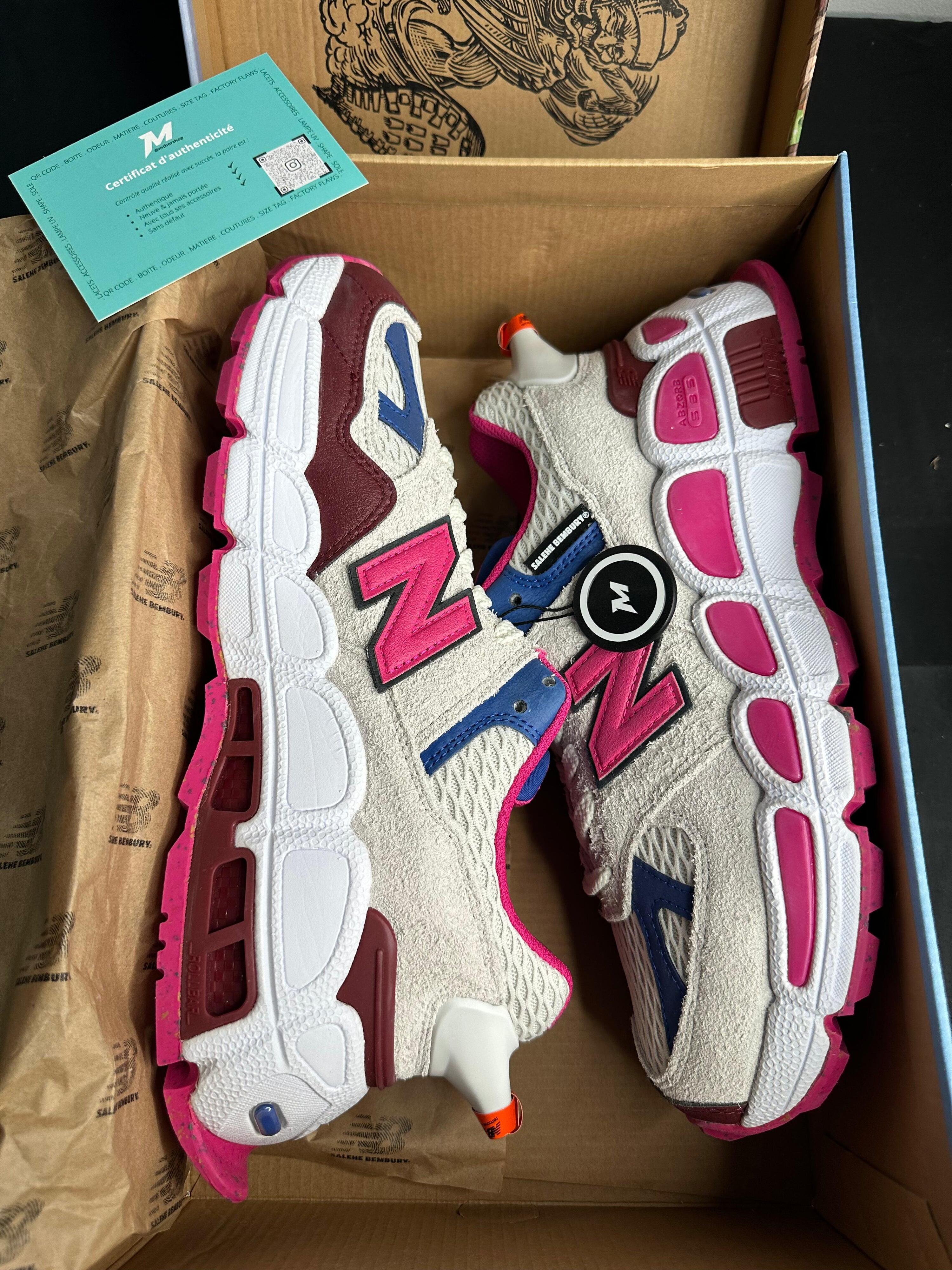 New Balance 574 Salehe Bembury Yurt Pink Blue 2/7