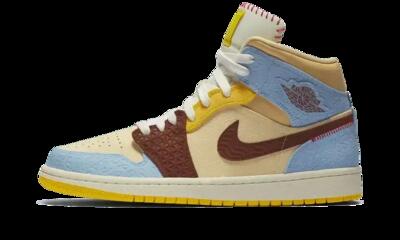 Schoenen - basketbal - heren - jordan 1 mid - vanille/kaneel