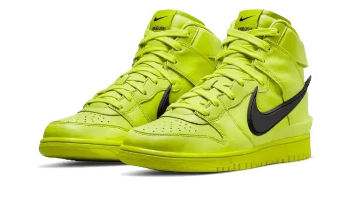 Scarpe - Lifestyle - Unisex - High-top Dunk High Ambush - Flash Lime/Black 2/3