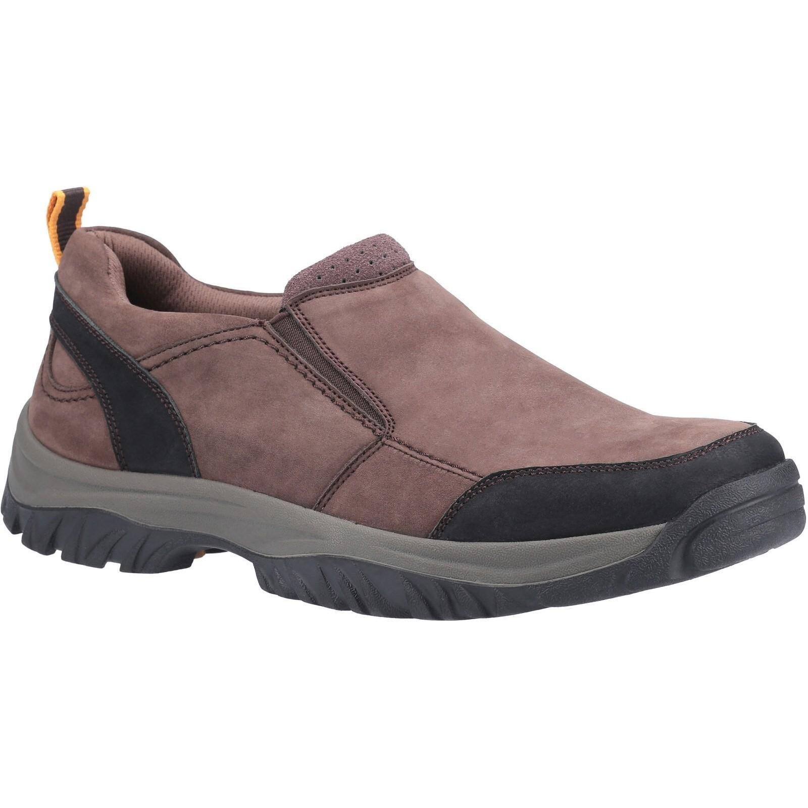 Mens Boxwell Nubuck Leather Hiking Shoe (Brown) 1/5