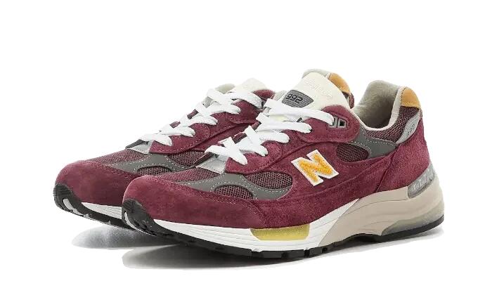 New Balance 992 Burgundy Gold 2/3