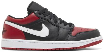 Schoenen - air jordan 1 low - lage schoen - zwart/wit/gym red