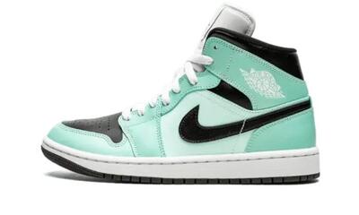 Sportschoenen air jordan 1 mid aqua blue tint
