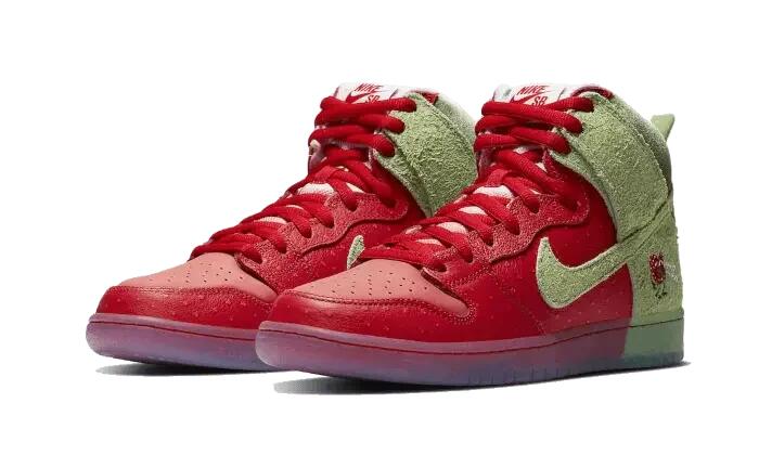 Zapatillas skate altas - SB Dunk High Pro QS - Red/Green 2/3
