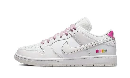Scarpe - skate - sb dunk low pro be true - bianco/multicolore