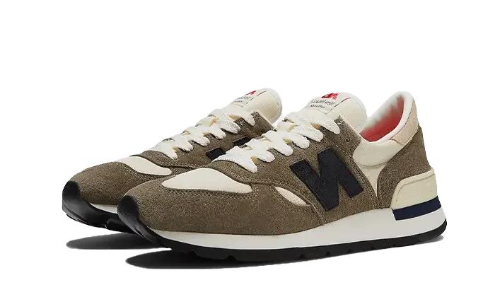New Balance 990 V1 Fabriqué aux États-Unis Crème Olive 2/3