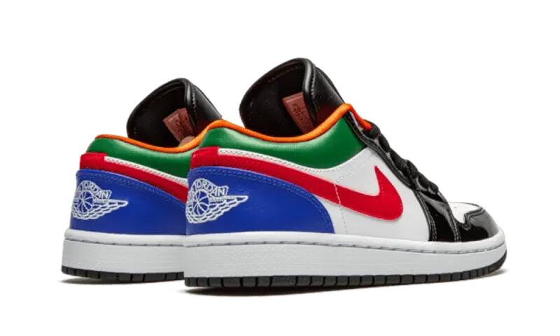Jordan 1 Low Multi-Color Black Toe (W) 3/4