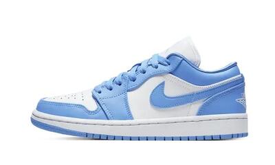 Scarpe - walking - donna - Jordan 1 Low - Bianco/University Blue