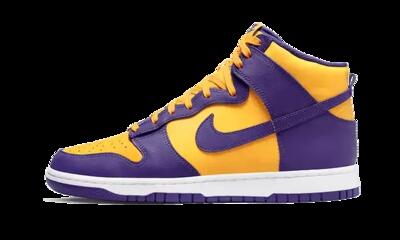 Schoenen - basketbal - dunk high - hoog model - goud/paars/wit