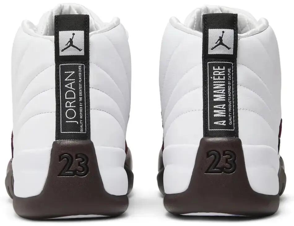 Unisex - basketball - schuhe - air jordan 12 - weiß/bordeaux crush 4/5