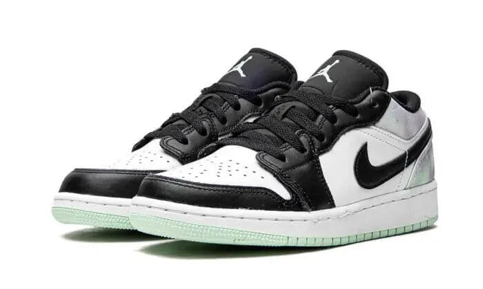 Schuhe - air jordan 1 low tie-dye - weiß/mint 2/4