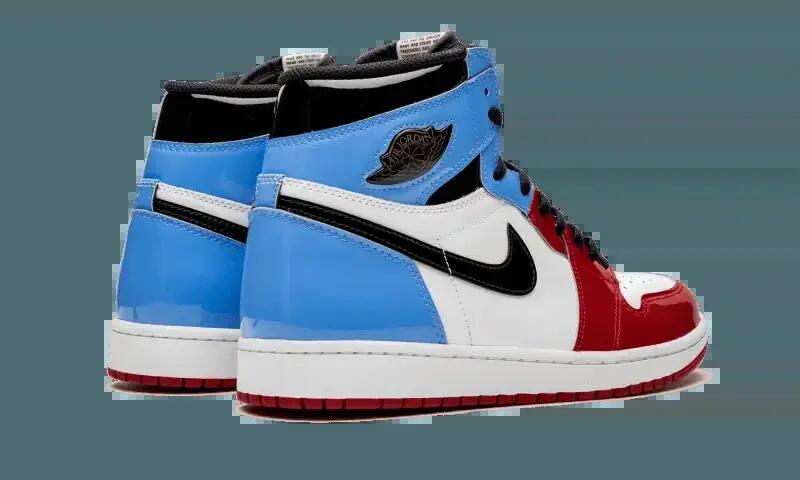 Zapatillas baloncesto - Air Jordan 1 - Blanco/University Blue 3/4