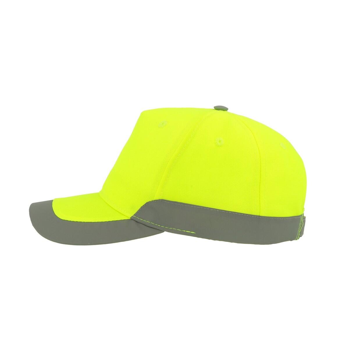 Helpy 5 Panel Reflective Cap (Safety Yellow) 3/4