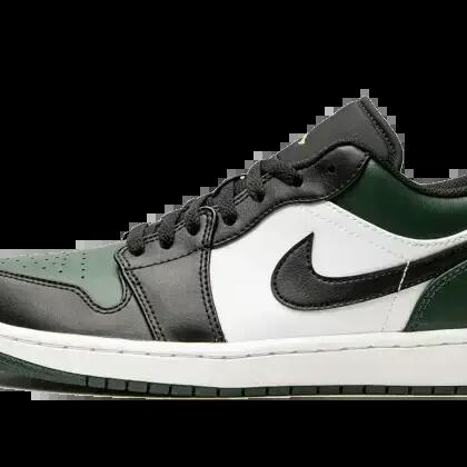 Shoes - Leather upper - Air Jordan 1 Low - Green/Black/White