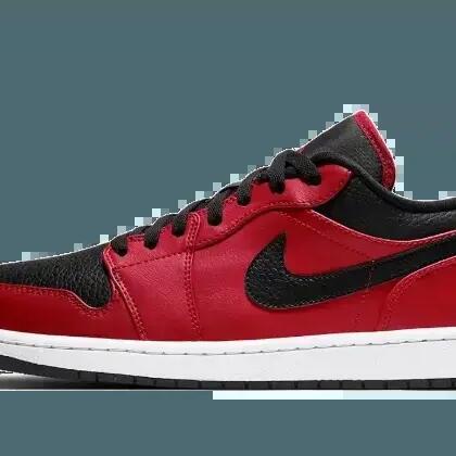 Unisex - Shoes - AJ1 Low - Low-top leather - Gym Red/White