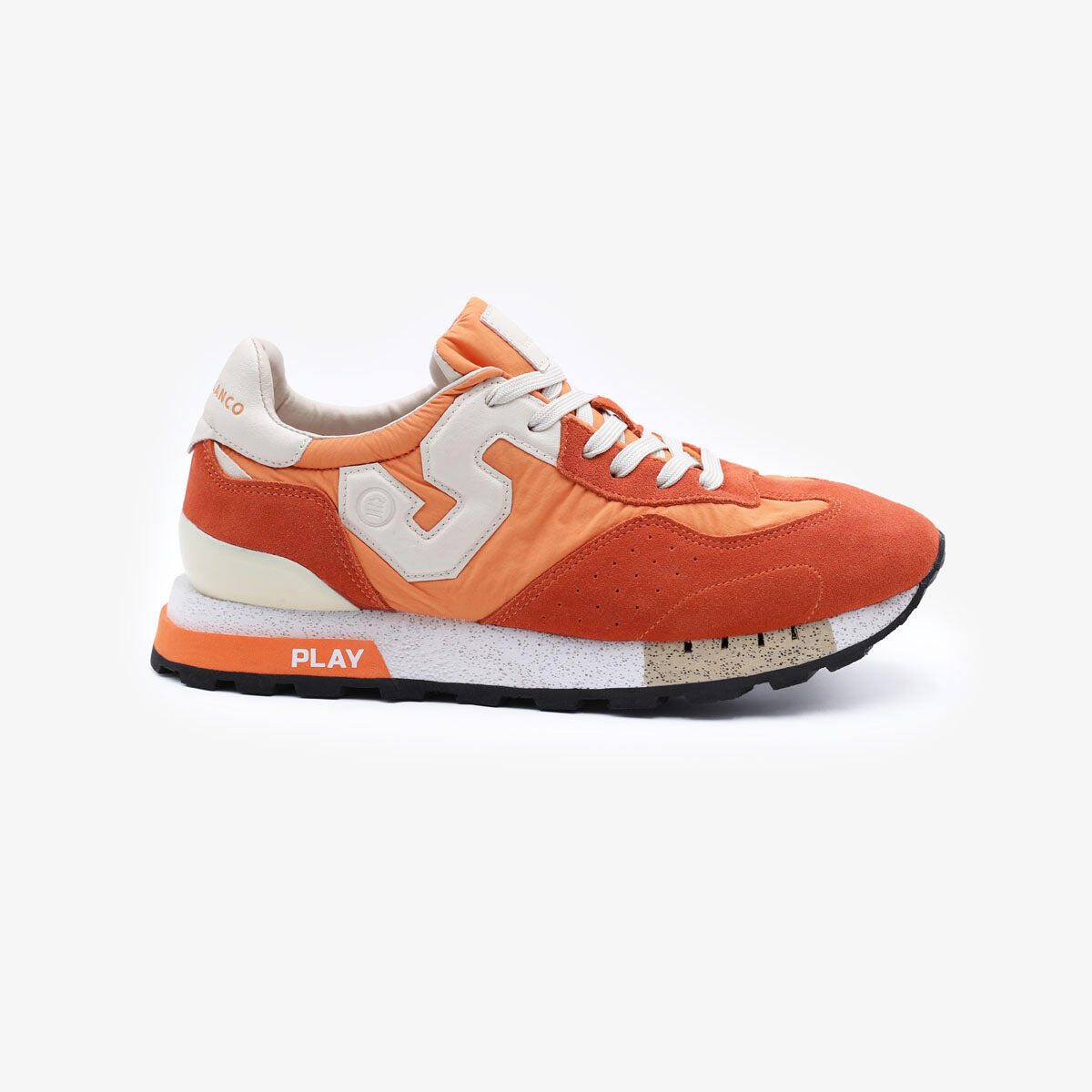 Zapatillas Nances naranjas y beige 3/6