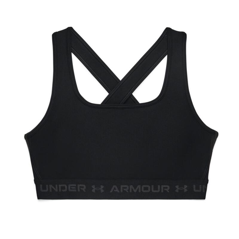 SportBH, mit gekreuzten Rückenträgern für Damen Schwarz/Grau