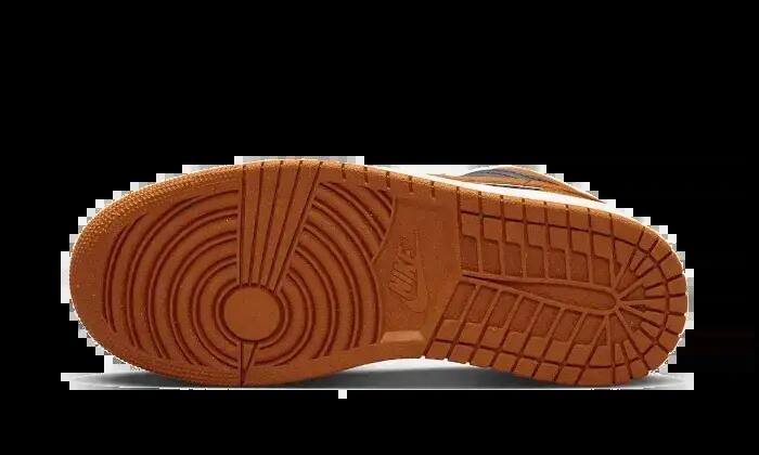 Scarpe - sneakers in pelle - air jordan 1 low se - arancione-nero 3/3